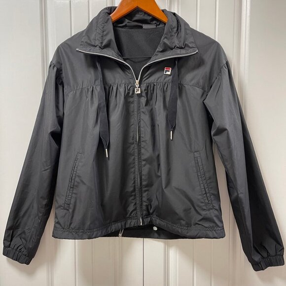 FILA Windbreaker Jacket Black - Picture 2 of 11